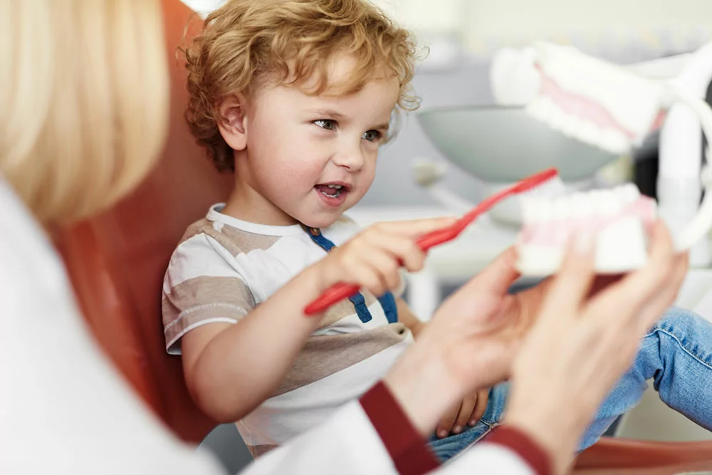 kid at dentist